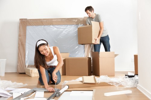 Clean and organized moving van prepared for transport
