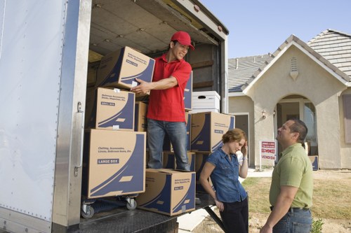 Boxes and furniture prepared for local removals