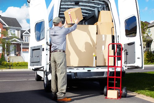 House removals team preparing a move in Kingston upon Thames