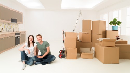 Preparation checklist and packed boxes for a house move in Kingston upon Thames
